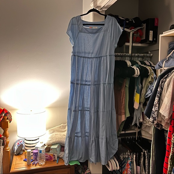 Free People Beach Saltwater Maxi in Blue - Picture 3 of 5